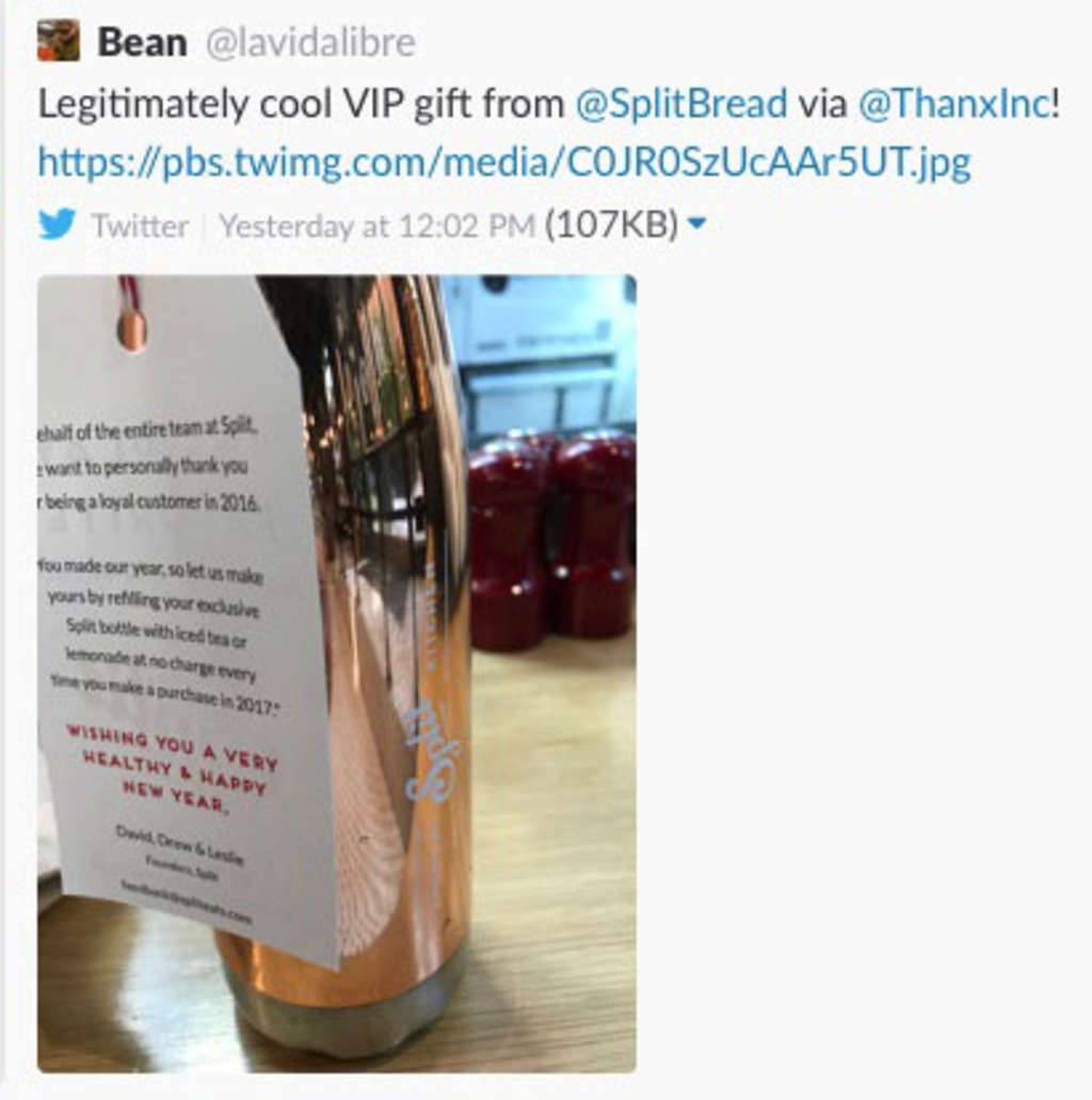 Split VIP tweeting about the VIP reward— Photo by Twitter