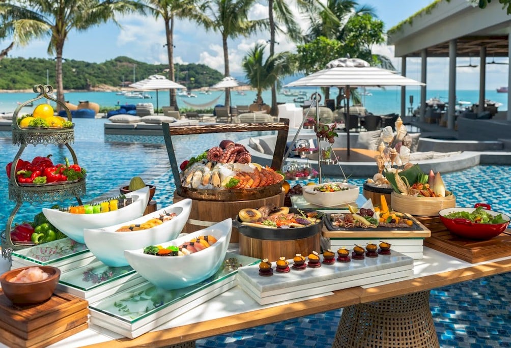 Staged once a month, Meliá Koh Samui's Sunday Brunch has become a hugely popular affair with locals and expats alike on Koh Samui island.— Photo by Melia