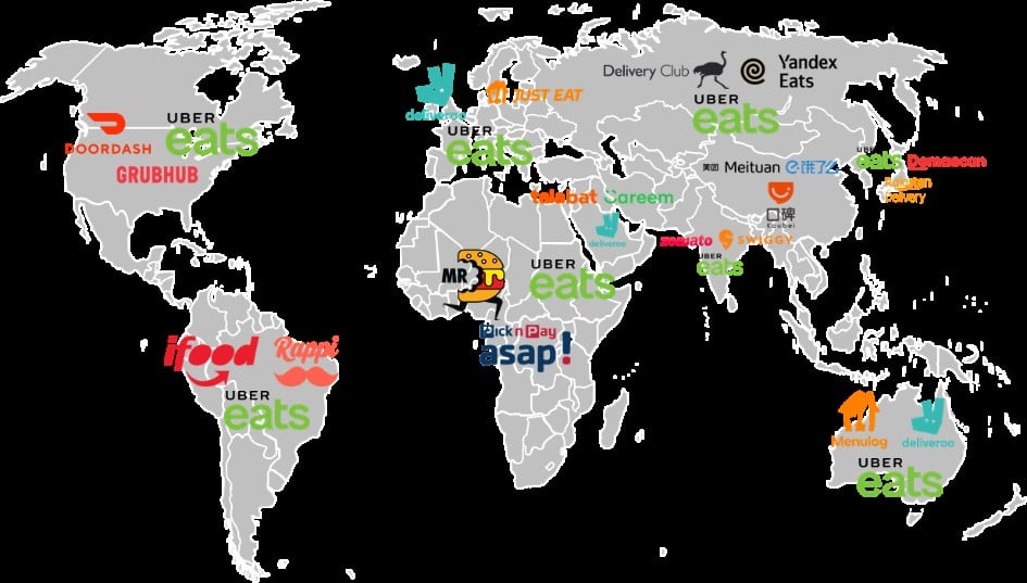 Global Proliferation of Online Food Delivery Platforms— Source: PKF hospitality group