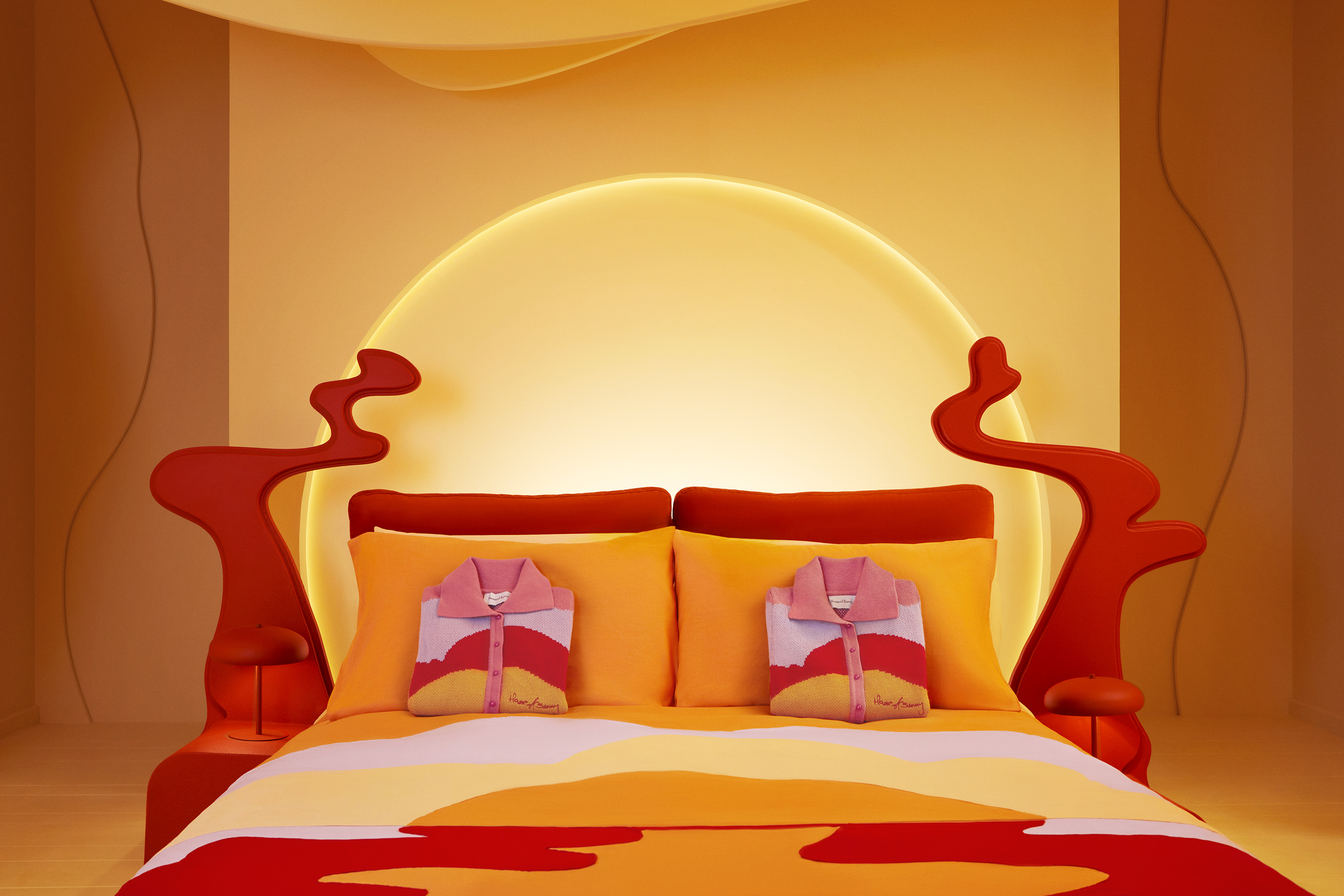 Founder Sunny Williams has taken his playfully patterned textiles and turning them into an immersive interior. — Photo by Airbnb