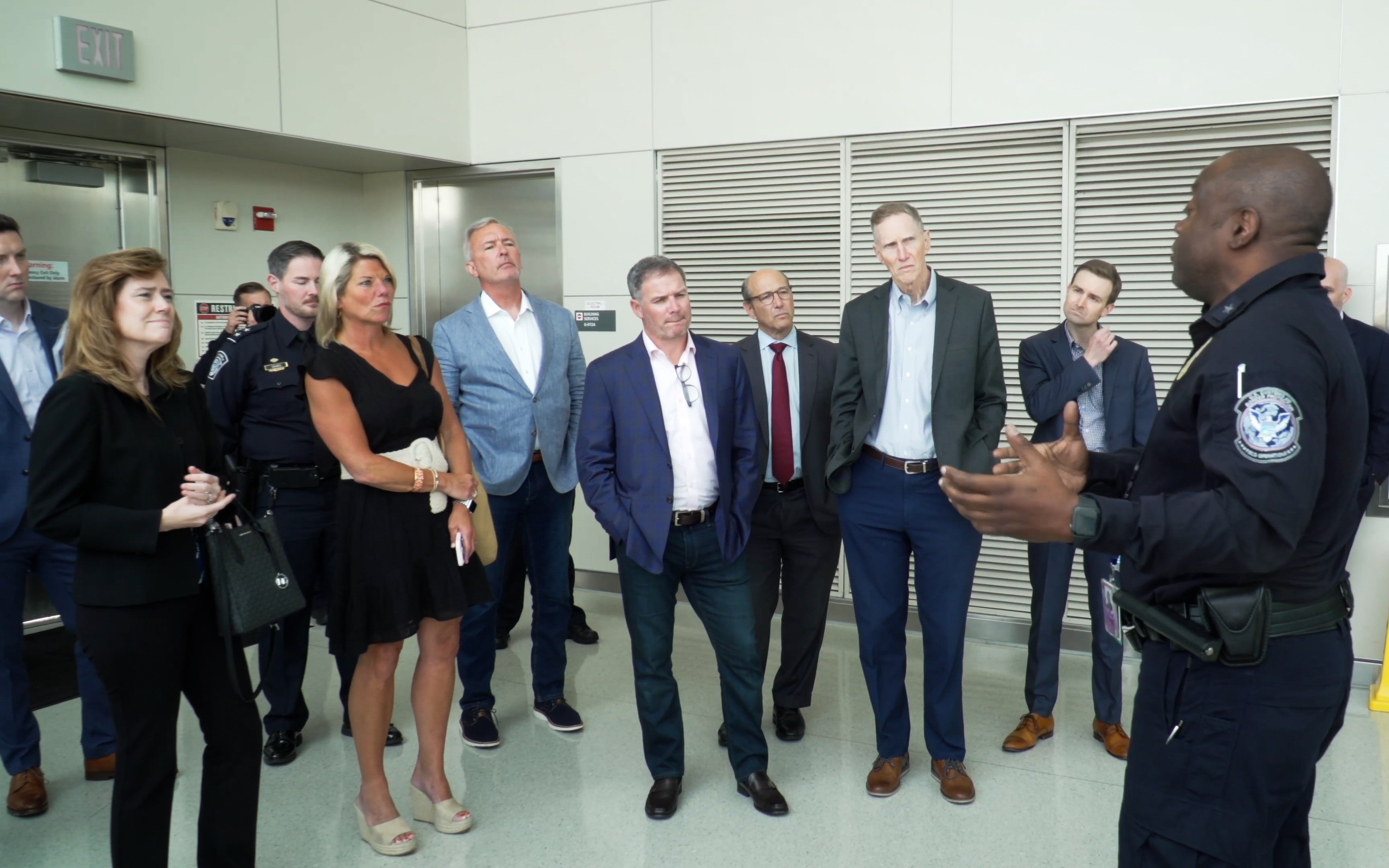 Members of the Commission and CBP officials at Washington Dulles International Airport. — Photo by U.S. Travel Association