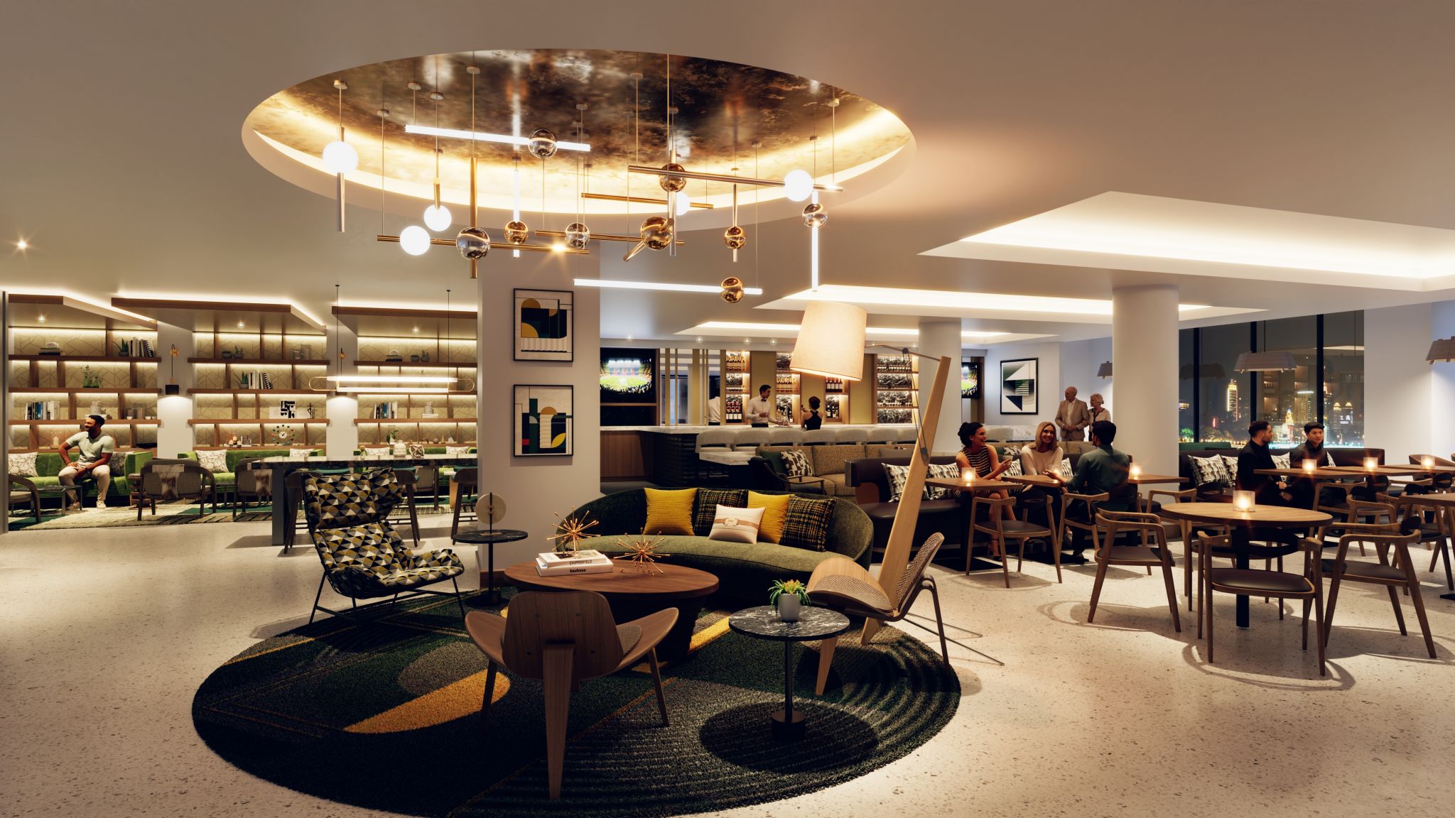 The lobby lounge of the Le Meridien Fort Worth Downtown, a hotel conversion designed and developed by Dallas-based Premier. — Photo by Premier