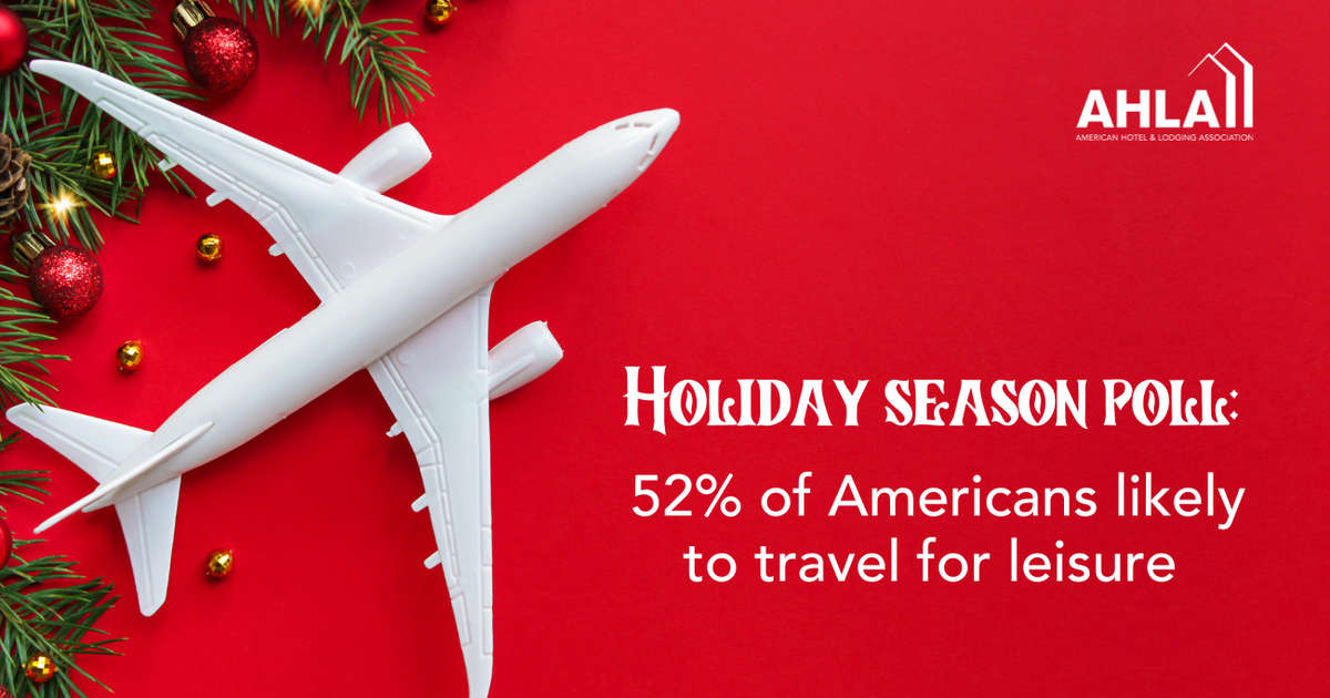 Holiday season poll: 52% of Americans likely to travel for leisure