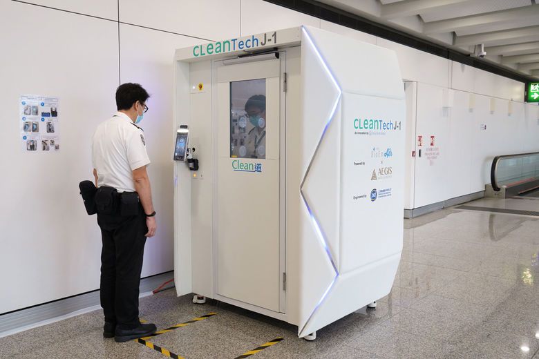 disinfectant kong hong airport clean machines