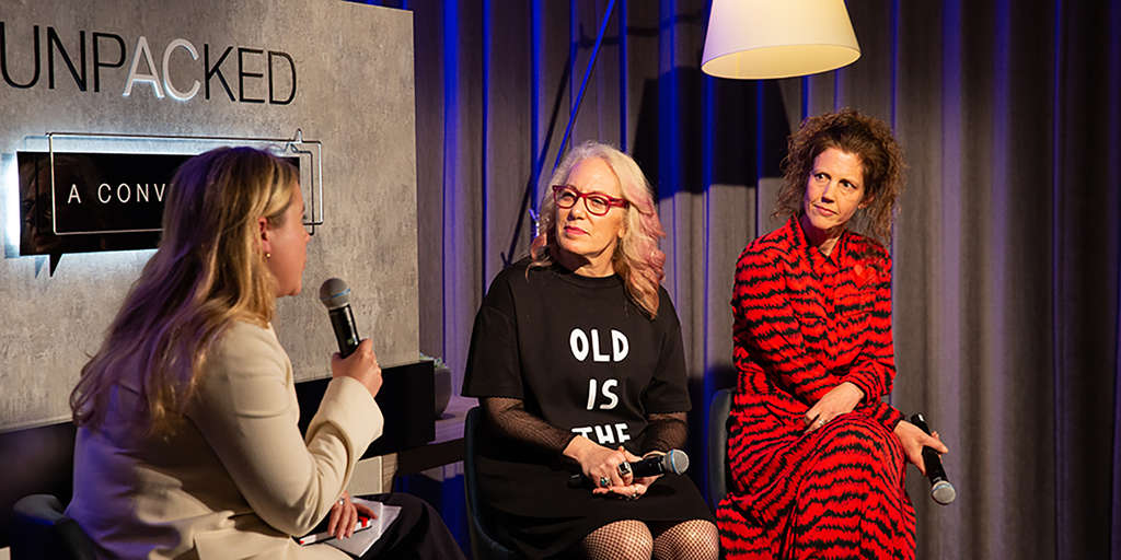 Moderator Charlotte Japp speaks with panelists Suzanne Noble (L) and Esme Ward (R) at the European launch of AC Unpacked: A Conversation— Photo by Marriott International