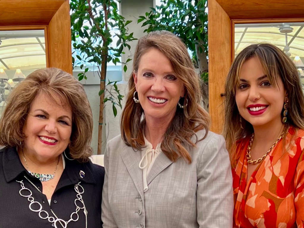 Frances & Ariela Kiradjian, BLLA, with Caroline Beteta, Visit California— Photo by BLLA