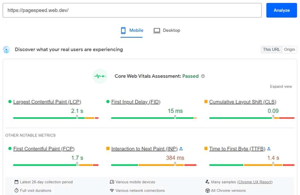 Make sure to run your own test in Google´s PageSpeed insights tool.— Source: Xotels