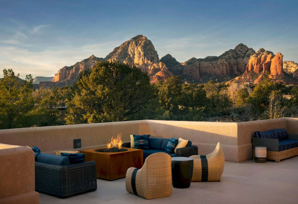 Guests can also access breathtaking views while lounging at Sky Rock Sedona's outdoor patio.

— Photo by Remington