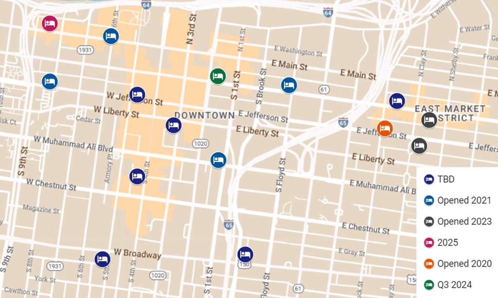 Fornecimento recente e planejado de novos hotéis em Louisville— Foto de STR