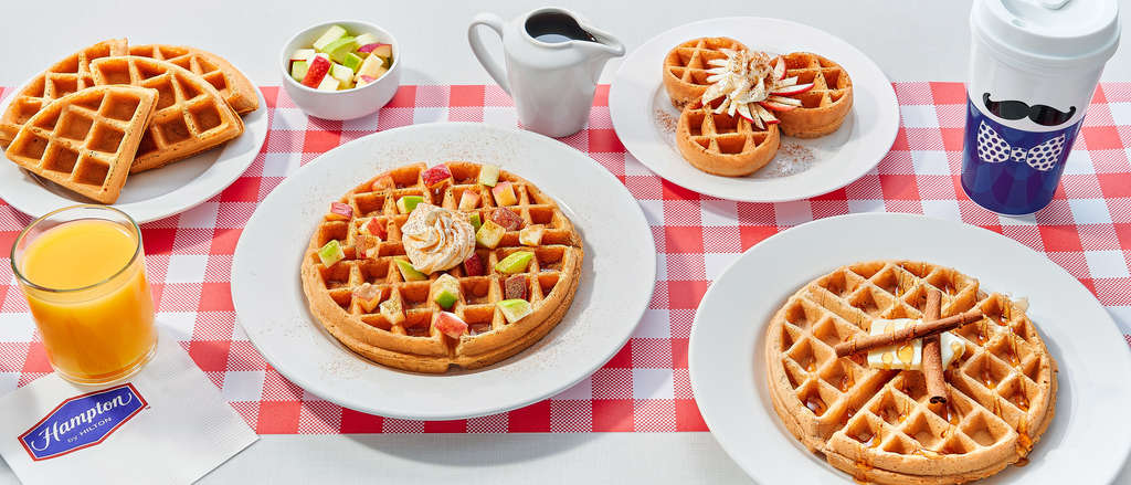 Hampton by Hilton Apple Cinnamon Waffles— Photo by Hilton