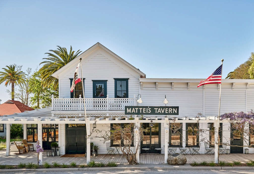 Exterior of The Inn at Mattei's Tavern, Auberge Resorts Collection— Photo by Auberge Resorts Collection