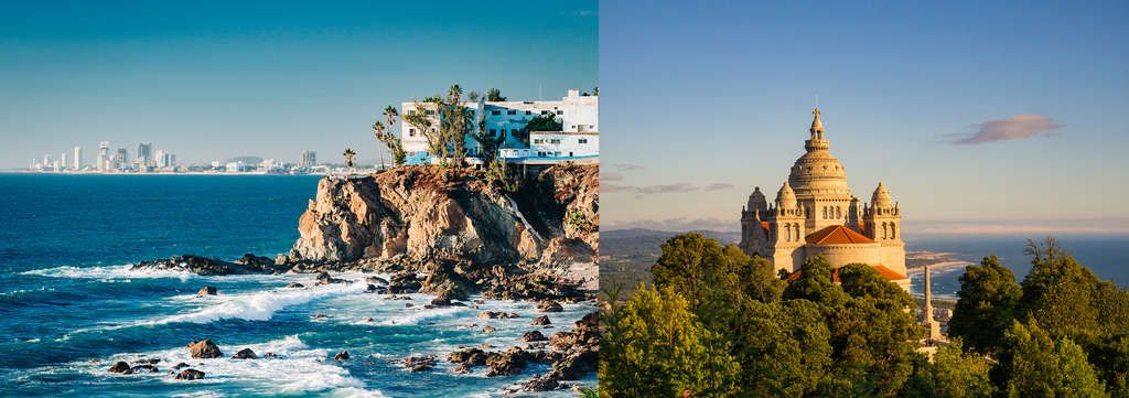 (L) Mazatlan, Mexico - (R) Viana do Castelo, Portugal— Photo by Booking.com