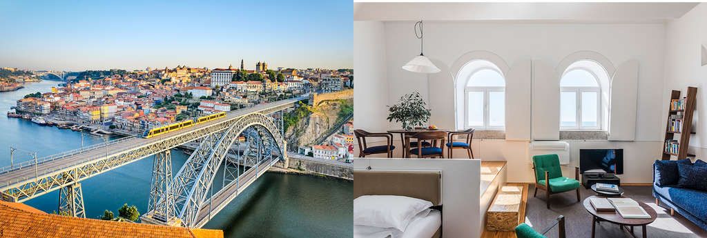 (l): Porto, Portugal - (r): Flattered to be in Porto — Photo by Booking.com